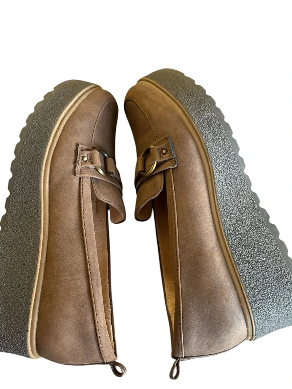 SOUL Naturalizer Joyla Brown Platform Wedge Lug Sole Loafers-Women’s Size 9.5